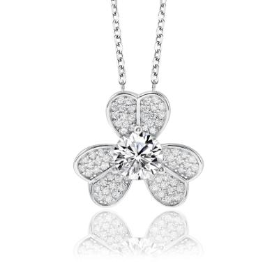 China CLASSIC 925 Sterling Silver Jewelry Clover Pendants Necklace For Women for sale