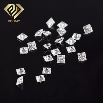 China High Temperature Resistance Moissanite Diamond White Loose Princess Cut Moissanite Melee for sale