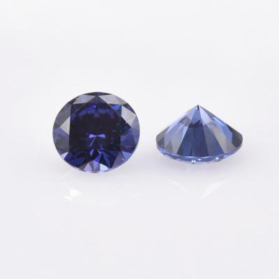 China High Temperature Resistance Tanzanite Cubic Zirconia 6.5mm Round Lab Grown Stone For Jewelry Accessory for sale