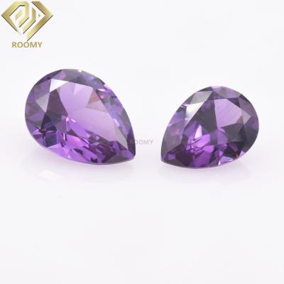 China Star Lab Loose High Quality Corundum Pear Shape Alexandrite Jewelry Synthetic Gemstone for sale