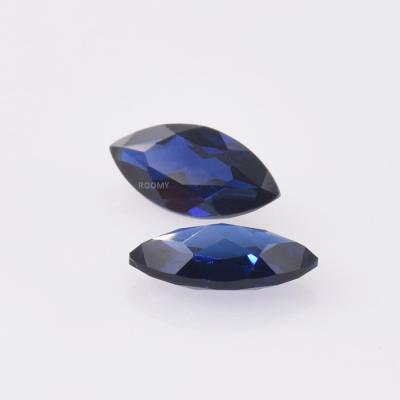 China High Temperature Resistance Loose Synthetic Blue Sapphire Marquis Blue Sapphire Gem for sale