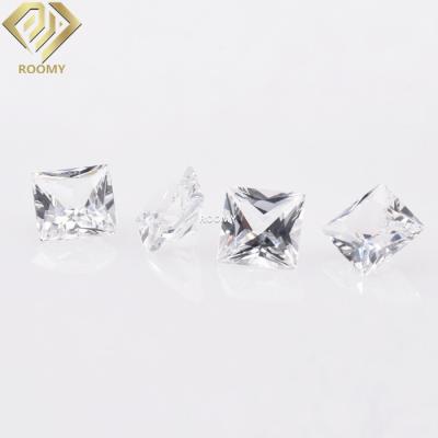 China Heat Resistant Lab Created White Sapphire Square Princess Cut 5x5mm Gems for sale