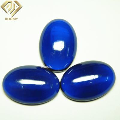 China Wholesale High Quality Star Cabochon 3A Blue Gemstones Cabochon Jewelry Natural Oval Blue Spinel Gemstone for sale