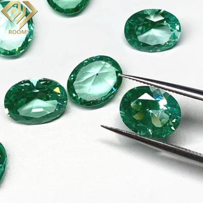 China High Temperature Lab Green Gemstone Jewelry Green Resistance 3A Spinel Stones for sale