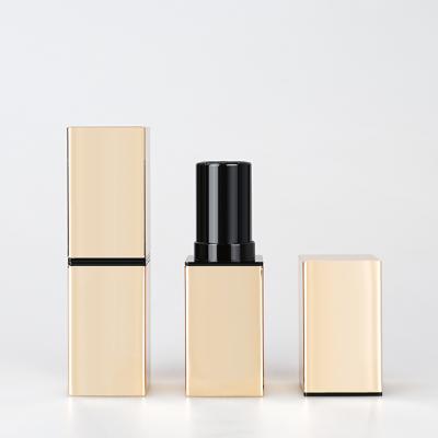 China Gold Cosmetic Luxury Square Lipstick Cases Custom Lipstick Tube Container With Magnet for sale