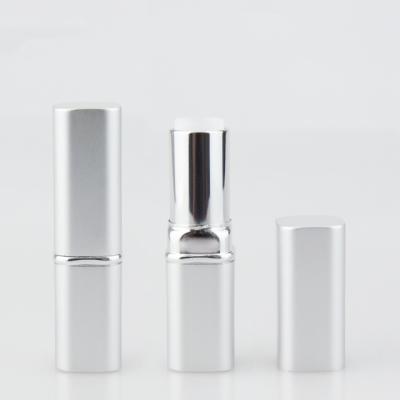 China Custom Empty Shiny Silver Cosmetic Aluminum Lipstick Tube From China Cosmetic Supplier for sale