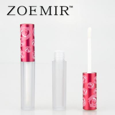 China New style lip gloss tube fashion aluminum tube cap pink red lip gloss packaging plastic tube for sale