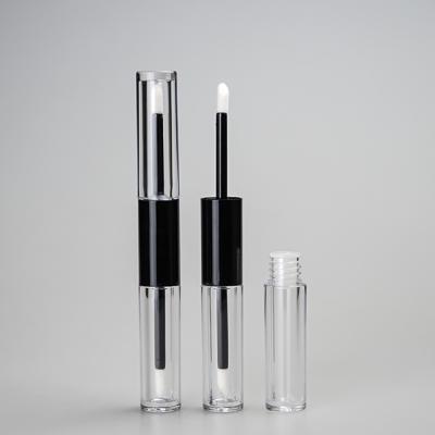 China Recyclable Hot Selling Double Empty Lipstick And Lip Gloss Tube 2 In 1 for sale