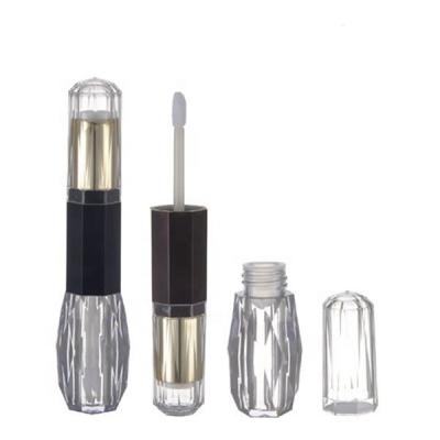 China Cosmetics Unique Shape Lipstick Crystal Lip Gloss Double Side Tube For Makeup Container for sale