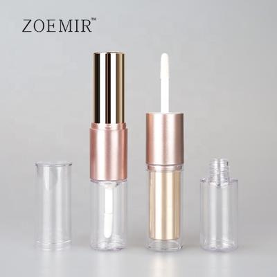 China Cosmetic factories for sale in china empty plastic bottle double end liquid lipstick container for lip gloss eyelash mascara serum oil for sale