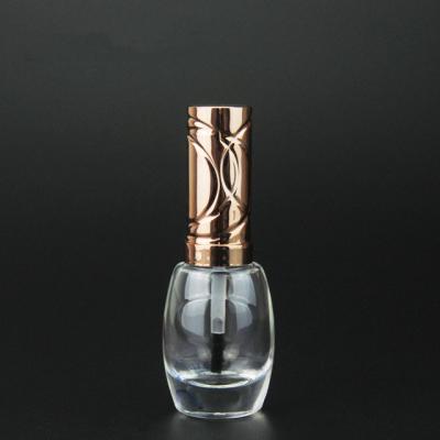 China Cosmetic glossy capsule and classic glass nail polish bottle for nail polish oil container wholesale for sale