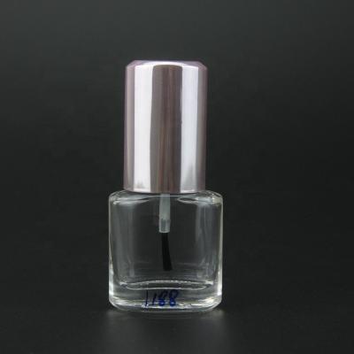 China 10Ml 12Ml 15Ml Cosmetic Custom Unique Clear Empty Nail Polish Bottle With Cap for sale