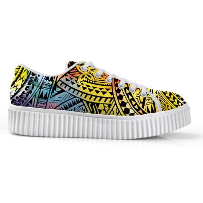 China 2021 New Tribal Yellow Cushioned Espadrille Women's Fashion Women's Triangle Gradient Women's Sneakers Tribal Outsole BZ 2021 for sale