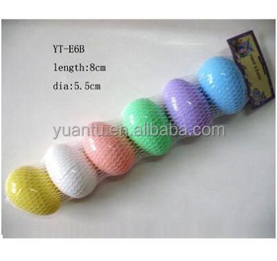 China Pastel Color 6pcs/bag Plastic Plastic Easter Eggs Toys for sale