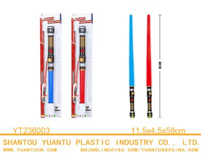 China Lighting Plastic Lightsaber Sword For Kid Laser Sword With LED Light Blue And Red Color for sale