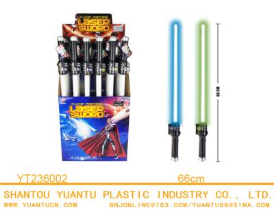 China Lighting Classic Plastic Toy Lightsaber Sword with Star LED Light and Sound Function Green and Blue Colors Assorted 4pcs/Display for sale