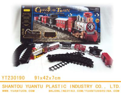 China Battery operated rail classic smoking train with light&music YT230190 for sale