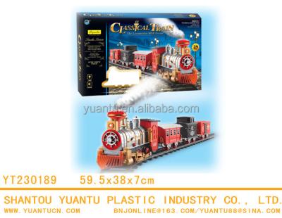 China Orbit Train Battery Operated Classic Toys Set Carry Model Classic Slot Toy Rail Train Set With Light Music YT230189 for sale