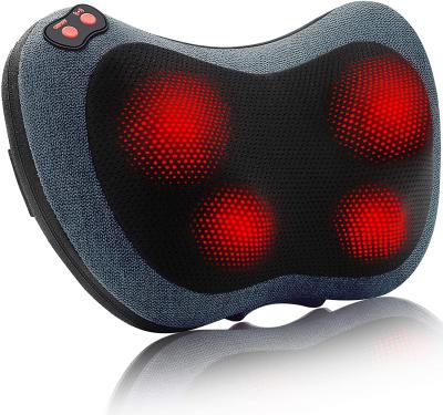 China Home Electric Neck Shoulder Massager Pillow Waist Car Massager Back Massager Pillow With Heat for sale