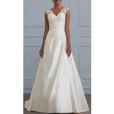 China Breathable White Applique Ties Mermaid Wedding Dress for sale