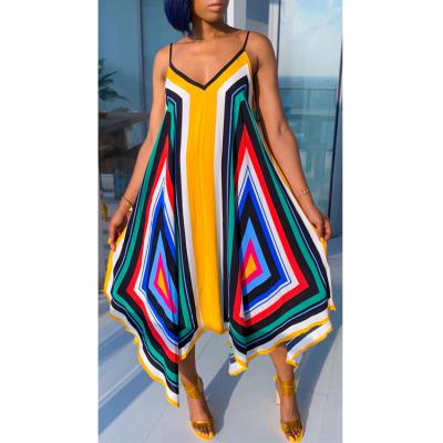 China Polyester+Spandex Wholesale Casual African Print Womens Clothes Ladies Long Maxi Dresses for sale