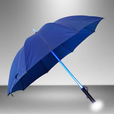 China Good Quality Agriculture Umbrella For Use Wholesale Black Custom Printing LED Light Upright Umbrella for sale