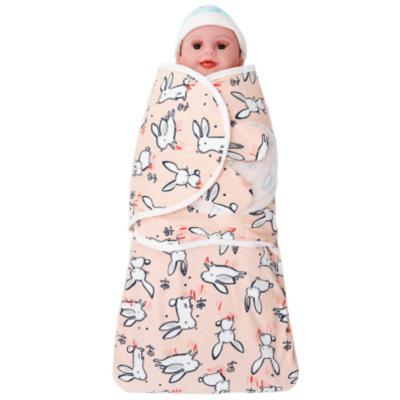 China Anti-static Newborn Wrap Anti-Kick Blanket Double Layer Anti-Kick Warm Soft Blanket Sleeping Bag Amazon Autumn and Winter Baby Blanket OEM Customization for sale