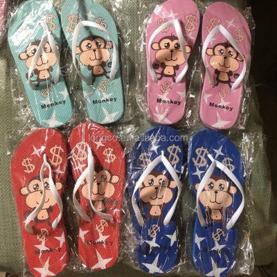 China Flip Flops 2017 Wholesale Cheap Custom Logo Lovers Cartoon Beach Flip Flops for sale