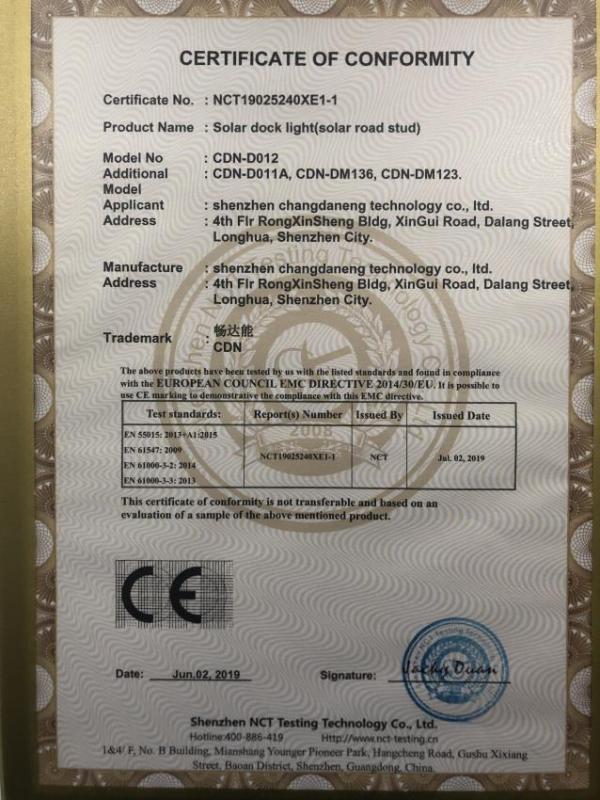 CE - Shenzhen Changdaneng Technology Co., Ltd.