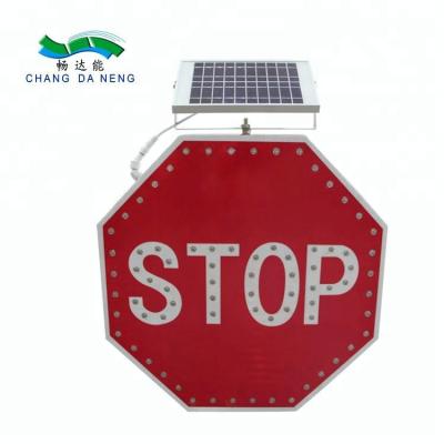 China Roadway Safety Signs Stop Sign Led Solar Led Stop Sign Octagon Shape Traffic Road Sign for sale