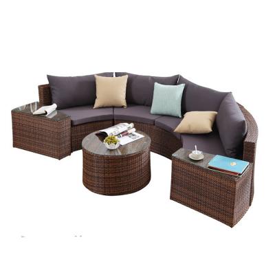 China Hot Selling Modern Fashion Metal Rattan Combination Sofa Furniture Outdoor Patio Sofa for sale