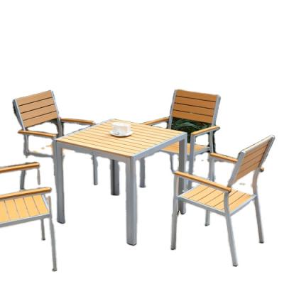 China Garden Furniture Durable Metal Teak Plastic Wood Table Chair Stainless Steel Table Frame for sale