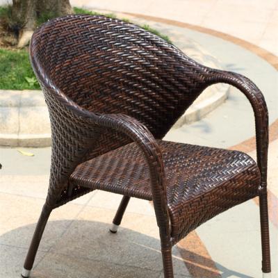 China Modern High Quality White Outdoor Aluminum Wicker Bar Dining Armchair for sale