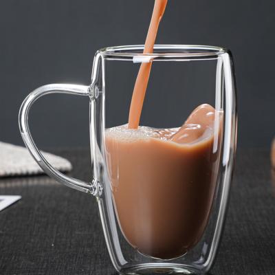 China High Quality Viable Glass Coffee Mugs Wholesale Transparent Tea Cup 250ML for sale