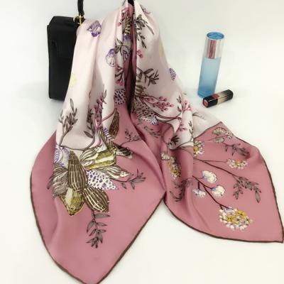 China Wholesale 2020 Design Soft Elegant Luxury Hot Silk Satin 90*90cm Square Printing Zipeiwin Silk Scarf For Woman for sale