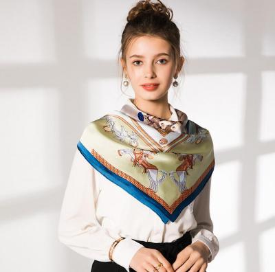 China ZP Soft Elegant Luxury Hand Made Hemming Printed Italian Silk Scarves Wholesale for sale