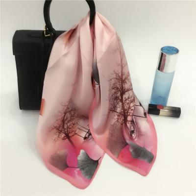 China Lady 53*53cm Small Size Soft Elegant Luxury Silk Neckscarf, Fashion Spring Scarves Women, Zipei 100% Hand Printing Female Pure Silk Scarves for sale