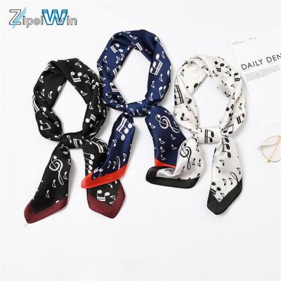 China Zipeiwin Women Neck Scarf Music Note Soft Feeling Decorative Scarf 70x70cm for sale