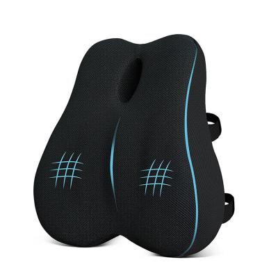 China Adjustable Lumbar Support Office Ergonomic Back Support Waist Lumbar Pillow Anti-Static for sale