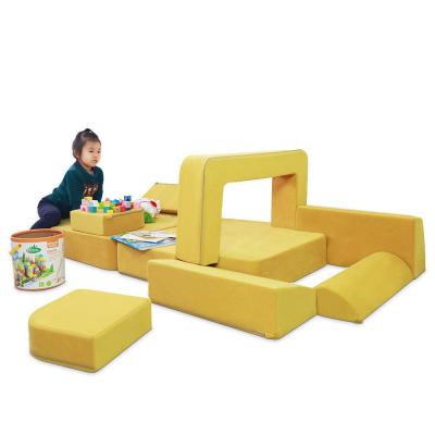 China 2023 Design Living Room Sofa with Kids Castle Creative Toy Building Block Play Couch for sale