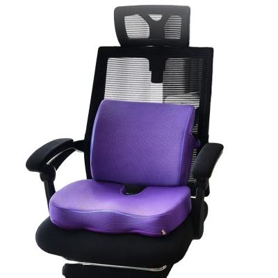 China Anti-Static Polyester Cover Memory Foam Seat Cushion for Wheelchair and Lumbar Support for sale