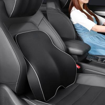 China Polyester Ergonomic Car Seats Waist Support Backrest Memory Cotton Pain Relief Pillow for sale