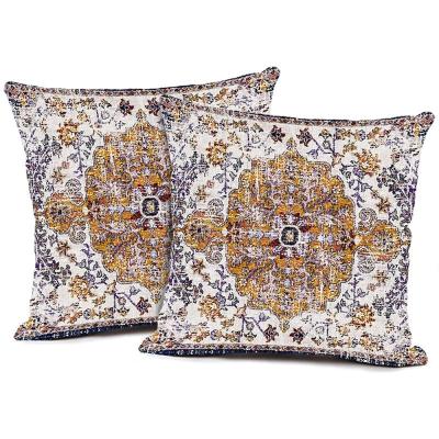 China High Density Foam Custom Nordic Style Pillow Embroidered Home Decor Cushion Cover Blank 9 Panel Photo Polyester for sale