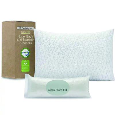 China Bamboo Viscose Gel Infused Memory Foam Pillow for Back and Side Sleepers 60*40*10CM for sale