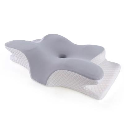 China Custom-made Butterfly Sleep Square Memory Foam Cervical Pillow for Neck Pain Comfort for sale