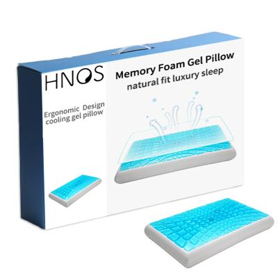 China Memory Foam Filling Eco-friendly Healthy Sleep Gel Pillow with Cool Gel Customized for sale