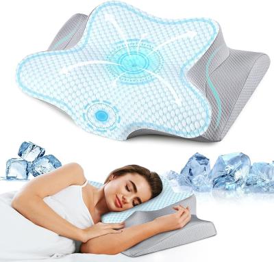 China Ergonomic Orthopedic Bed Pillow for Side Sleepers Anti-Static Home Pillow Cushion for sale