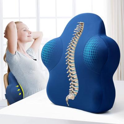 China Lumbar Roll Back Support Cushion for Back Pain Removable and Washable Rectangle Design for sale