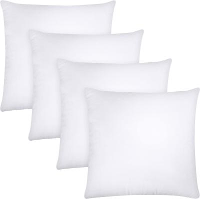 China Square Woven Bedding Throw Pillows Set of 4 White 20 x 20 Inches for Sofa Bed and Couch Decorative Stuffer Pillows for sale