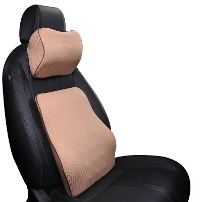 China Adjustable Ergonomic Car Headrest Neck Pillow with Memory Foam and Lumbar Support for sale